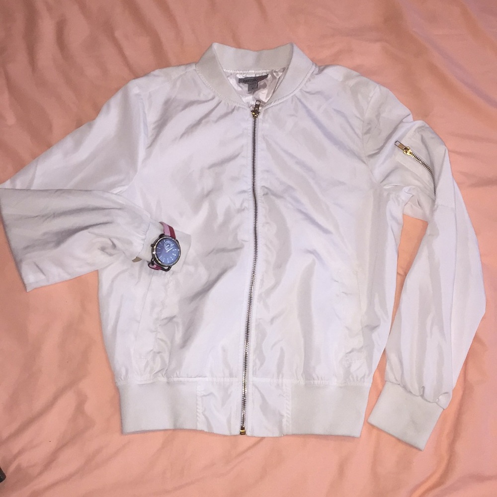 White Bomber Jacket